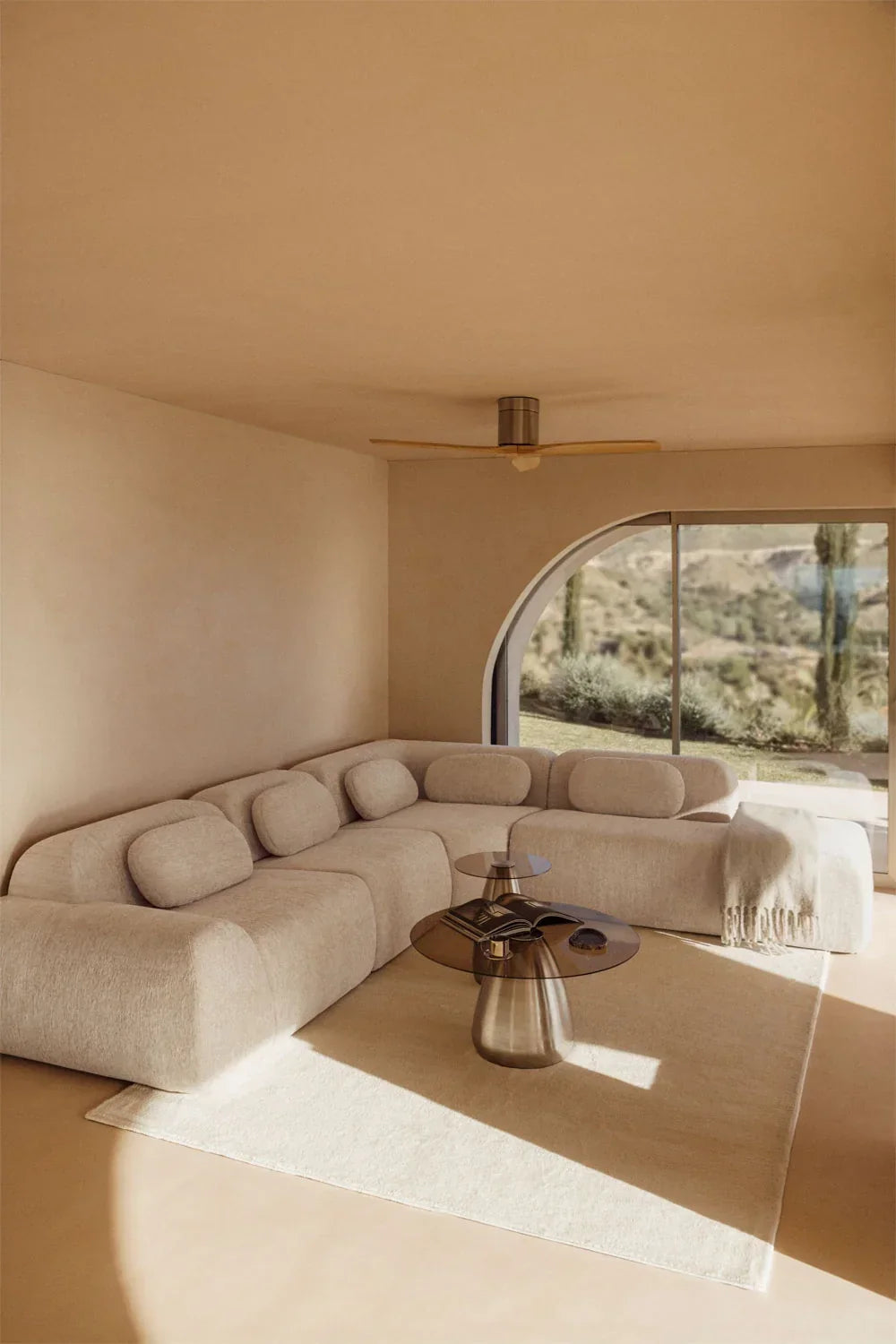 Merida 4-teiliges modulares Ecksofa mit rechter Recamiere