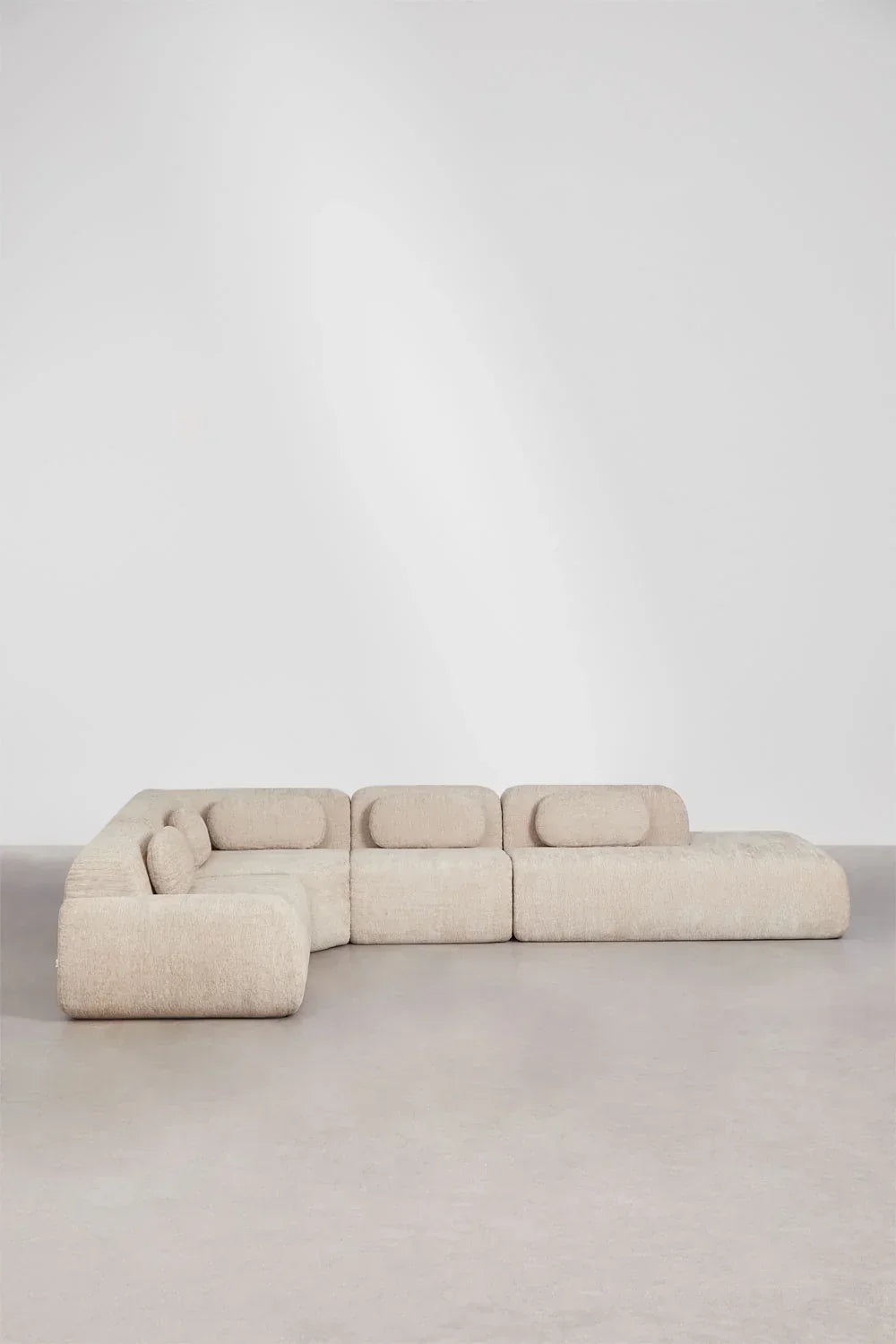Merida 4-teiliges modulares Ecksofa mit rechter Récamiere