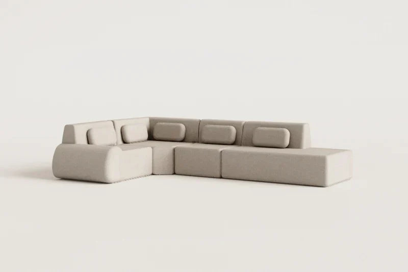 Merida 4-teiliges modulares Ecksofa mit rechter Recamiere