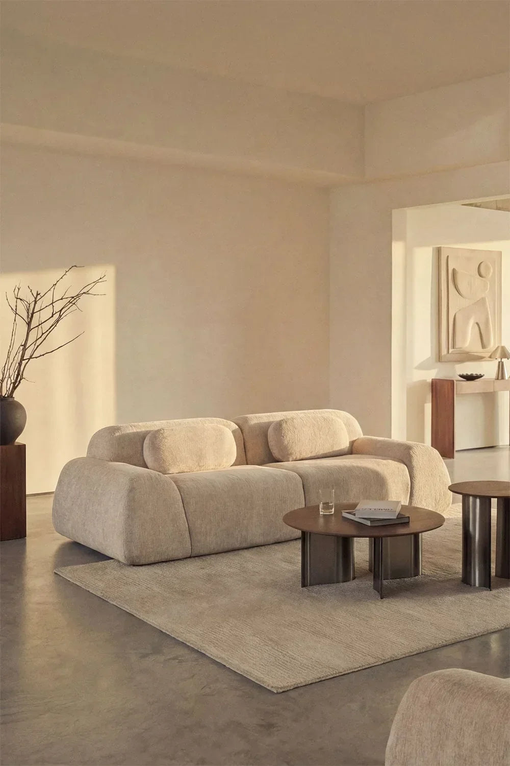 Merida 2-teiliges modulares Chenille-Sofa
