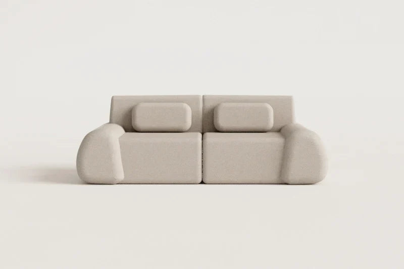 Merida 2-teiliges modulares Chenille-Sofa